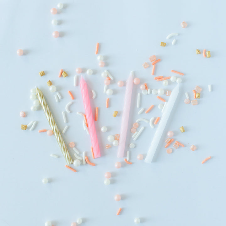 WISH FOR MORE BIRTHDAYS PINK CANDLE SET Wish For More Birthdays Birthday Candles & Sparklers Bonjour Fete - Party Supplies