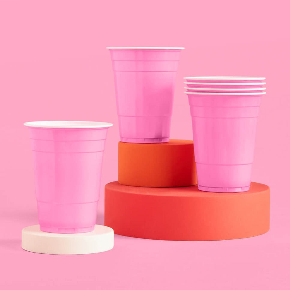 Matte Pink Cups Bonjour Fete Party Supplies Bachelorette