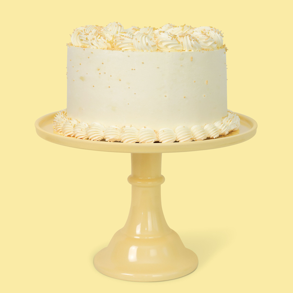 DAISY YELLOW MELAMINE CAKE STAND Joyeux Cake Stands Bonjour Fete - Party Supplies
