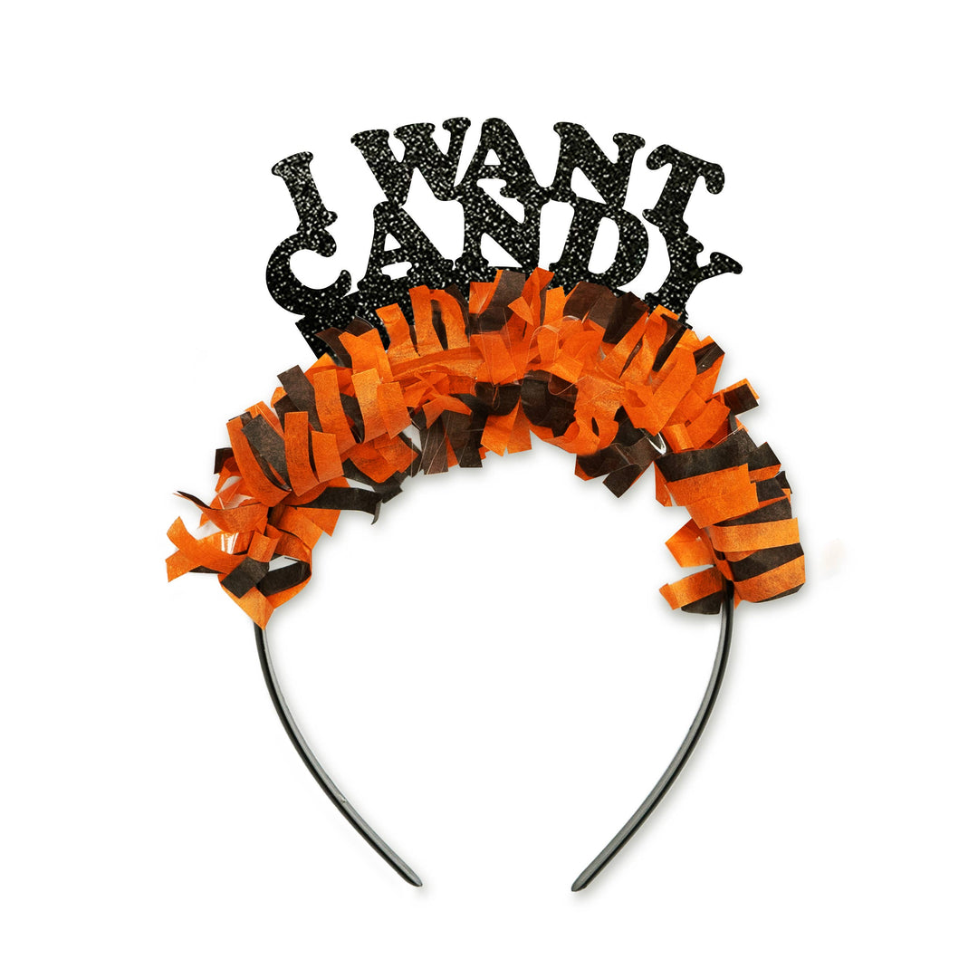 I Want Candy Halloween Party Headband Crown Festive Gal Halloween Costumes Bonjour Fete - Party Supplies