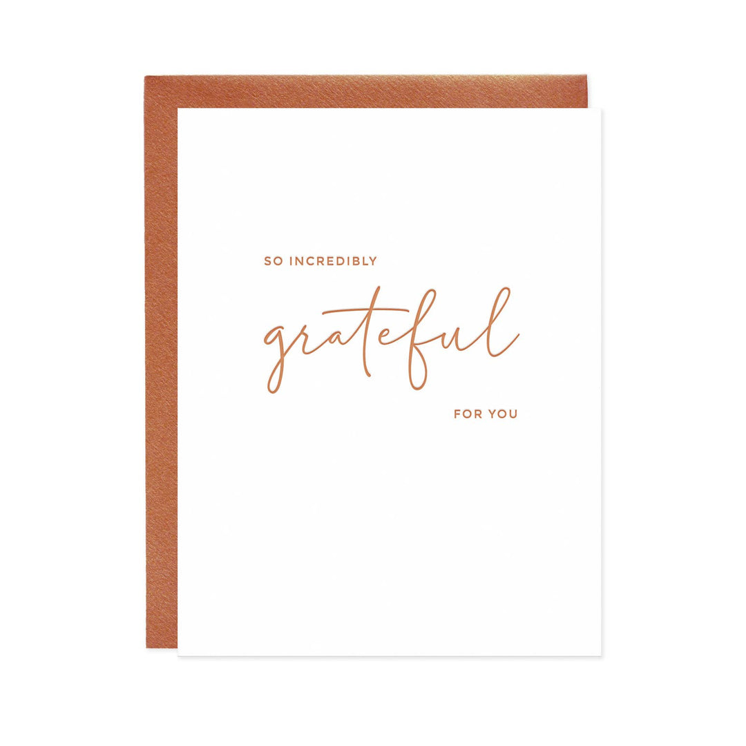 Grateful For You Fall Greeting Card Missive 0 Faire Bonjour Fete - Party Supplies