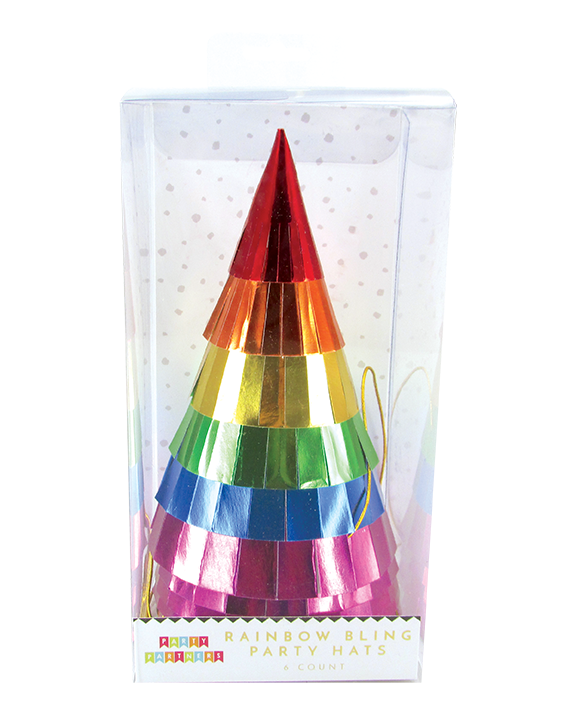 Rainbow Party Hats Party Partners Party Hats & Sashes Bonjour Fete - Party Supplies