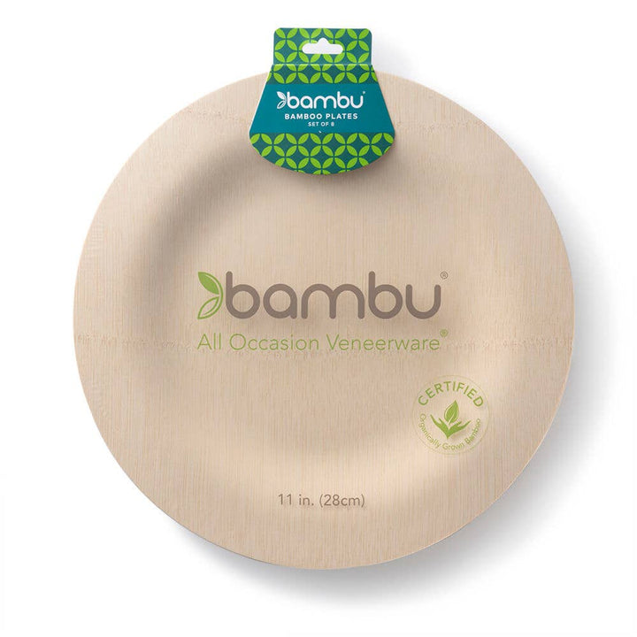 VENEERWARE ROUND COMPOSTABLE PLATE bambu® Plates 11" Bonjour Fete - Party Supplies