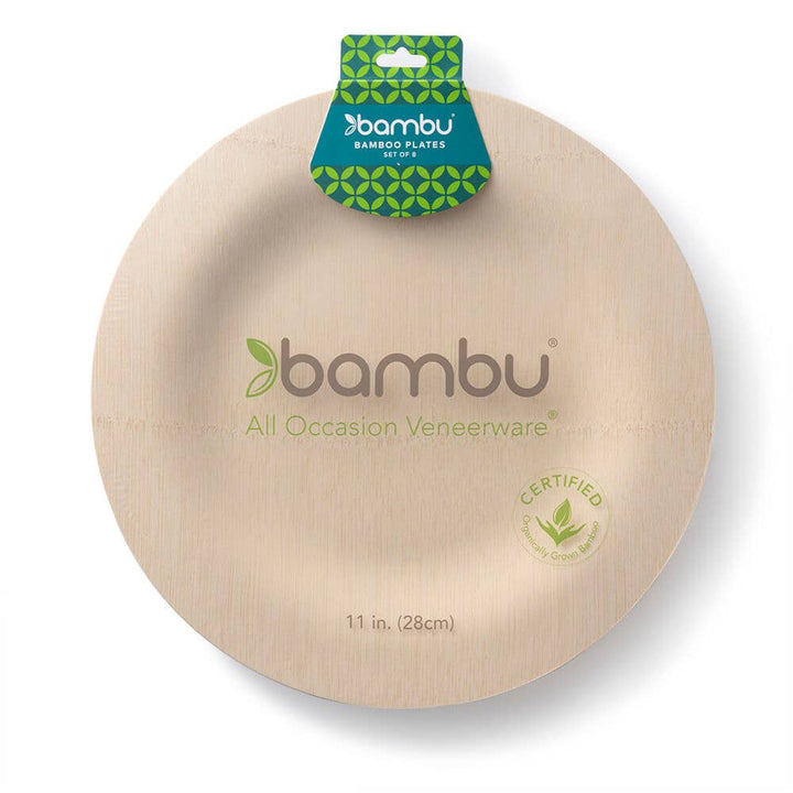 Round Compostable Bamboo Plates Bonjour Fete Party Supplies Thanksgiving Party Supplies
