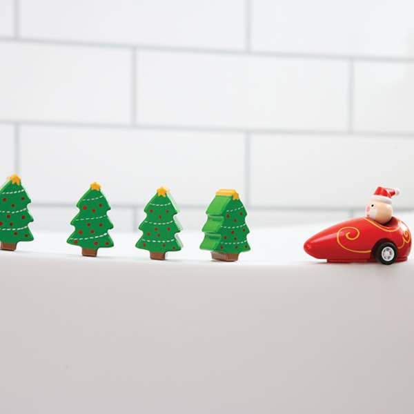 SANTA & CHRISTMAS TREE BOWLING TOY Jack Rabbit Creations Christmas Toy Bonjour Fete - Party Supplies