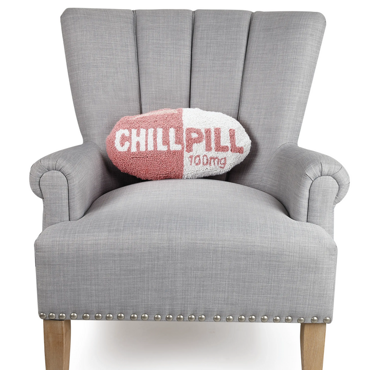 CHILL PILL HOT PINK HOOK PILLOW Peking Handicraft Pillows Bonjour Fete - Party Supplies