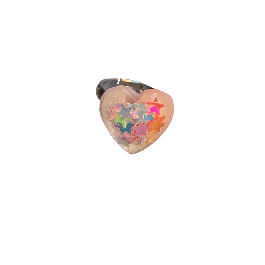 Ltd. Pop Cutie Kids Confetti Heart Ring POP CUTIE INC Bonjour Fete - Party Supplies