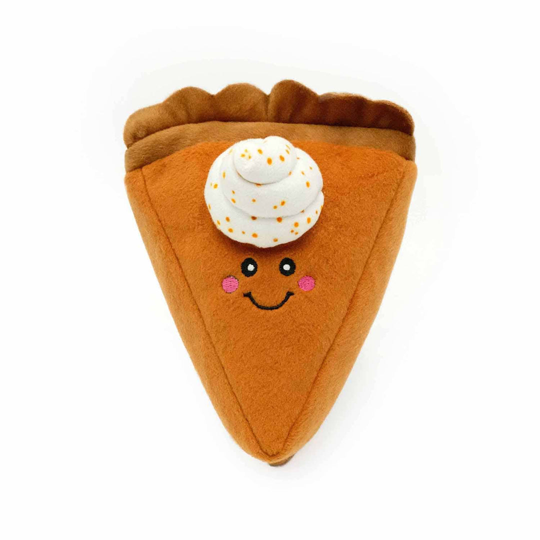 Pumpkin Pie Squeaky Dog Toy Bonjour Fete Party Supplies Holiday Pet