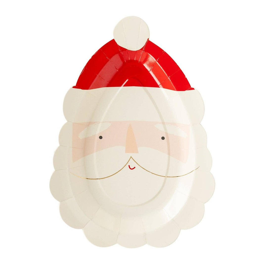 Santa Plates Bonjour Fete Party Supplies Christmas Holiday Party Supplies