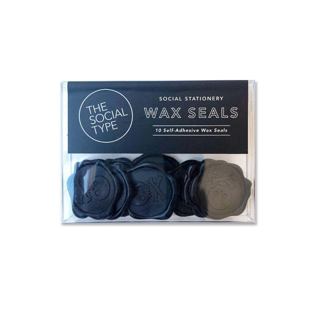 SKULL WAX SEALS The Social Type Greeting Card Bonjour Fete - Party Supplies