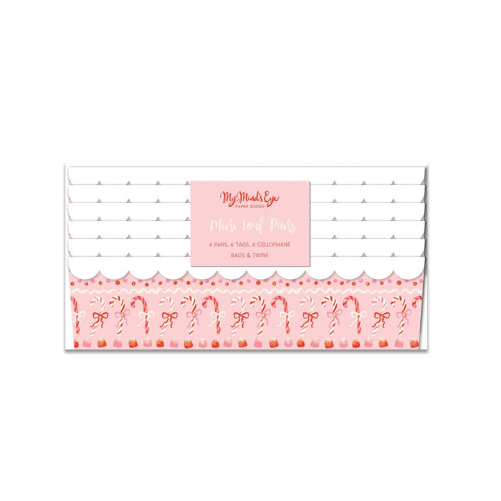 PRESALE CHRISTMAS SHIPPING MID OCTOBER - PLFC291 - Pink Candy Canes Loaf Pan Set My Mind’s Eye 0 Faire Bonjour Fete - Party Supplies