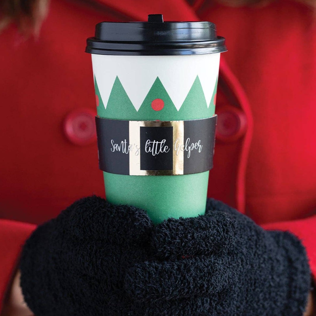PRESALE CHRISTMAS SHIPPING MID OCTOBER - PLTG149 - Santa's Helper To-Go Cups 8 ct My Mind’s Eye 0 Faire Bonjour Fete - Party Supplies