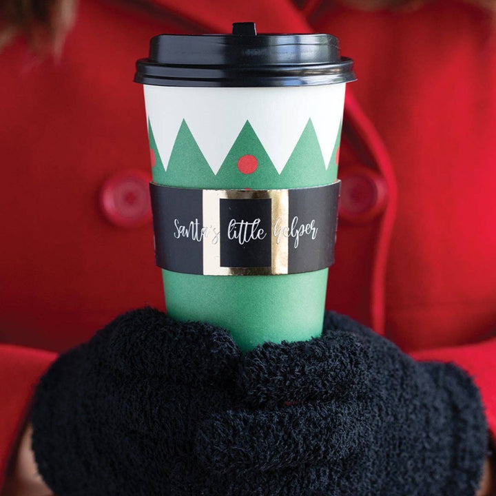 PRESALE CHRISTMAS SHIPPING MID OCTOBER - PLTG149 - Santa's Helper To-Go Cups 8 ct My Mind’s Eye 0 Faire Bonjour Fete - Party Supplies