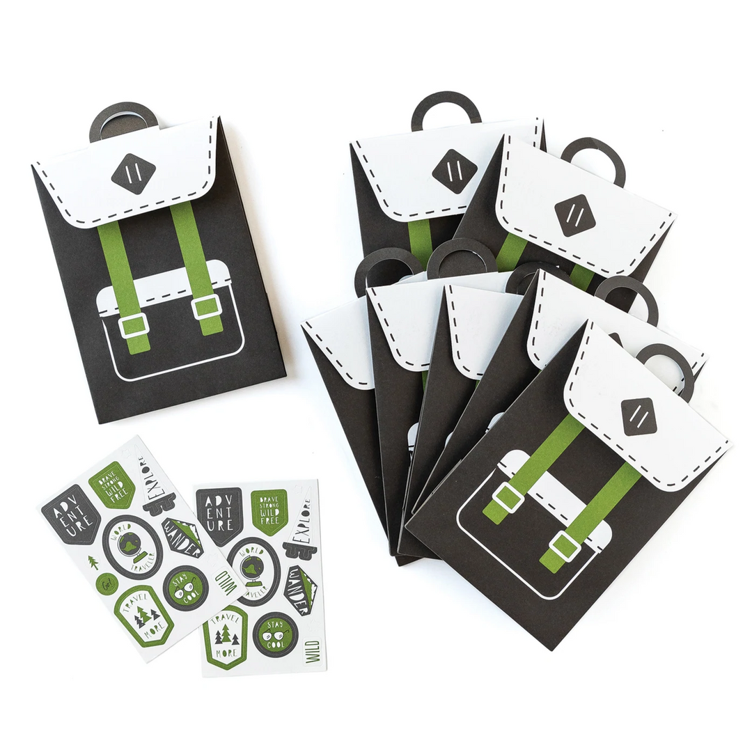 ADVENTURE BACKPACK TREAT BAGS BY MY MIND'S EYE My Mind’s Eye Garlands & Banners Bonjour Fete - Party Supplies