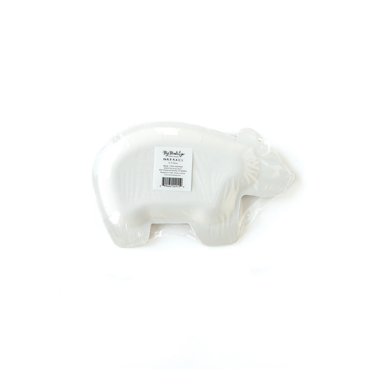 ADVENTURE BEAR SHAPED PALTE BY MY MIND'S EYE My Mind’s Eye Plates Bonjour Fete - Party Supplies