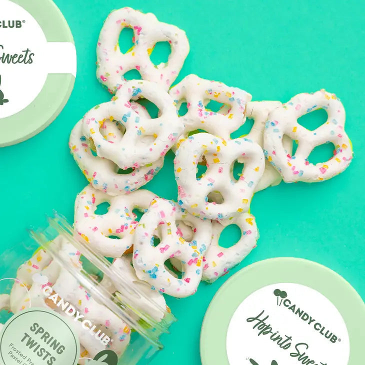 SPRING TWISTS CANDY COATED PRETZELS Candy Club Easter Candy Bonjour Fete - Party Supplies