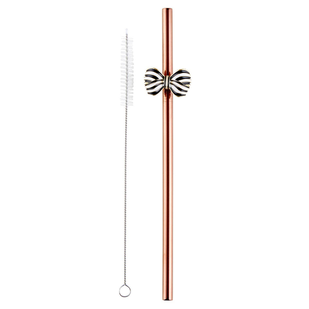 Bow Straw - Rose Gold Santa Barbara Design Studio by Creative Brands 0 Faire Bonjour Fete - Party Supplies