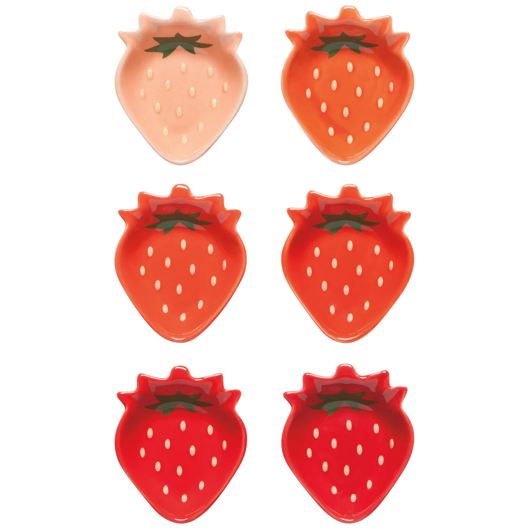 STRAWBERRY SHAPED PINCH BOWLS Danica USA kitchen & entertaining Bonjour Fete - Party Supplies