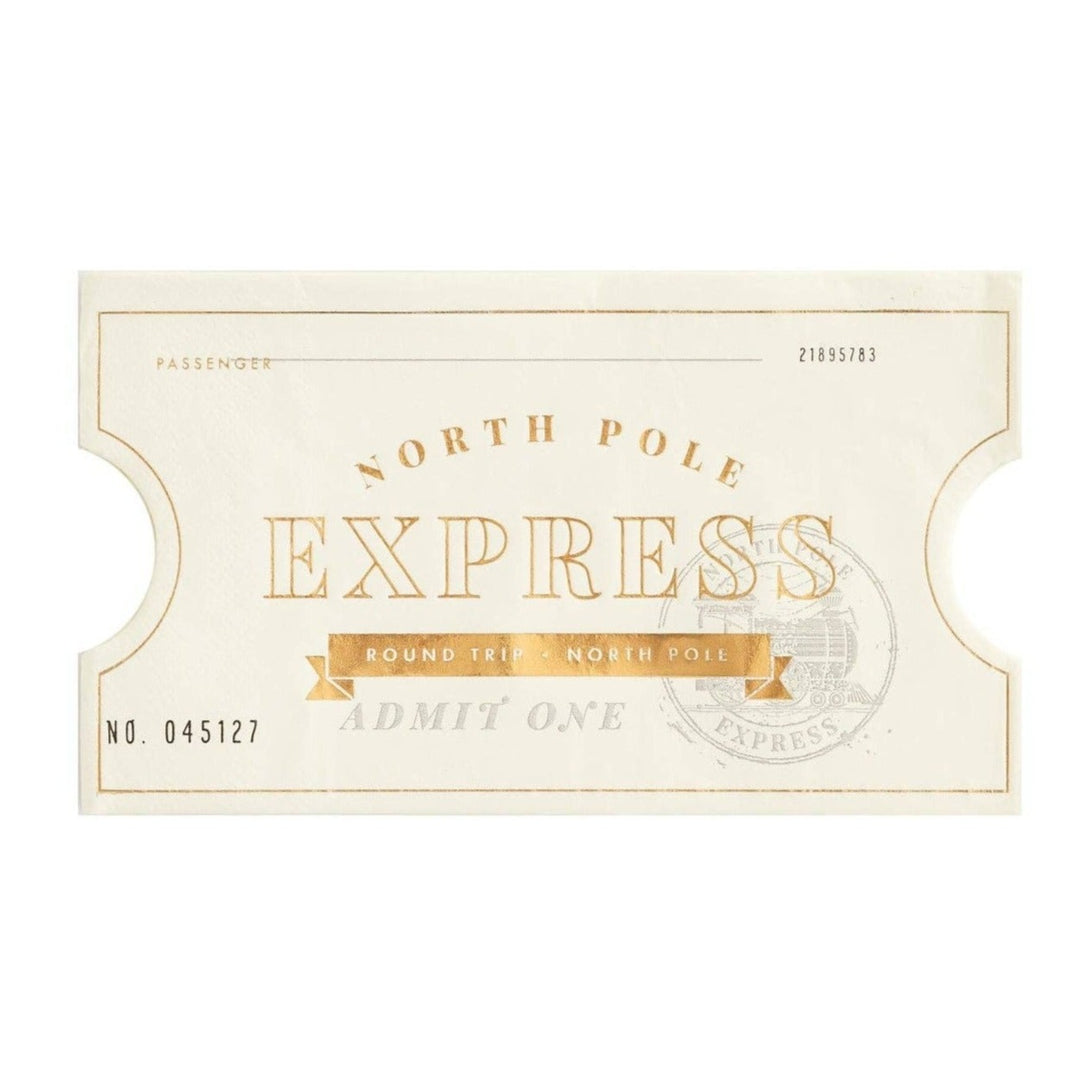 North Pole Express Ticket Napkins Bonjour Fete Party Supplies Christmas Holiday Party Supplies