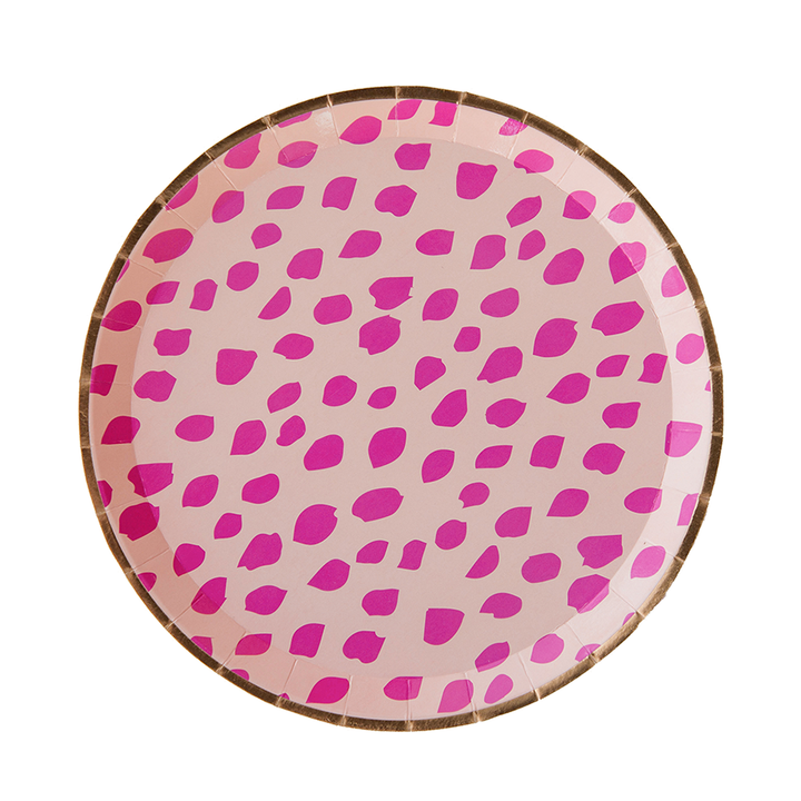 PINK ANIMAL PRINT LARGE PARTY PLATES Jollity & Co. + Daydream Society Plates Bonjour Fete - Party Supplies
