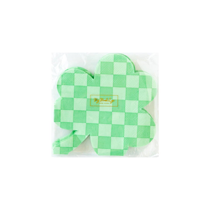 Checkered Shamrock Paper Napkins Bonjour Fete Party Supplies St. Patrick's Day