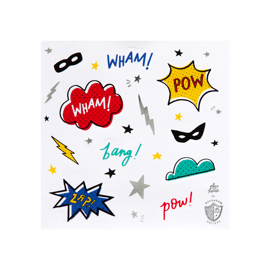 Superhero Sticker Set - 4 Pk. Jollity & Co. + Daydream Society Bonjour Fete - Party Supplies