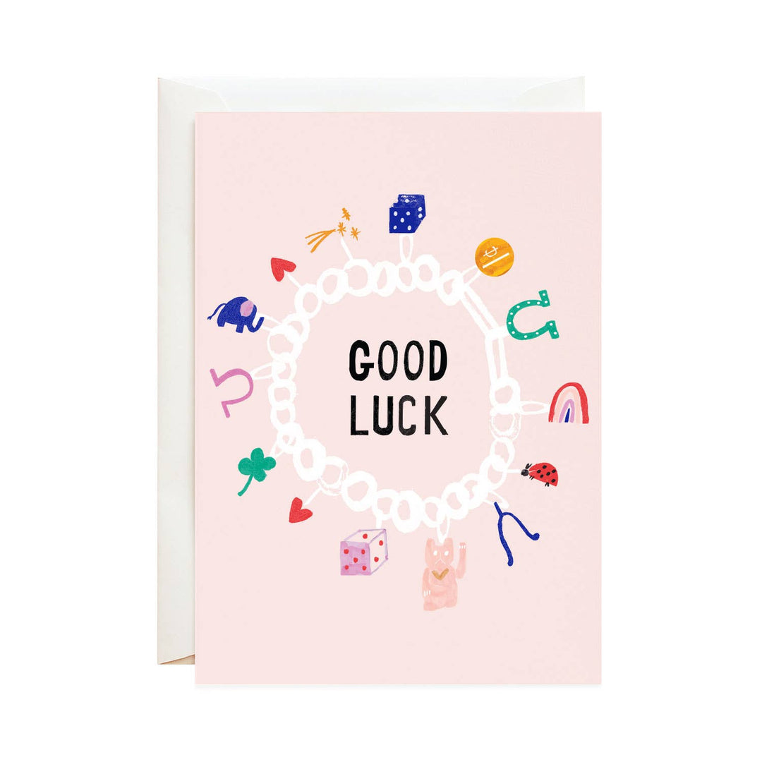 Lucky Cat + Clover - Greeting Card Mr. Boddington's Studio Bonjour Fete - Party Supplies