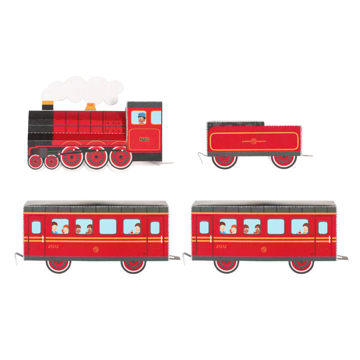 TRAIN PAPER TOY pukaca Arts & Crafts Bonjour Fete - Party Supplies