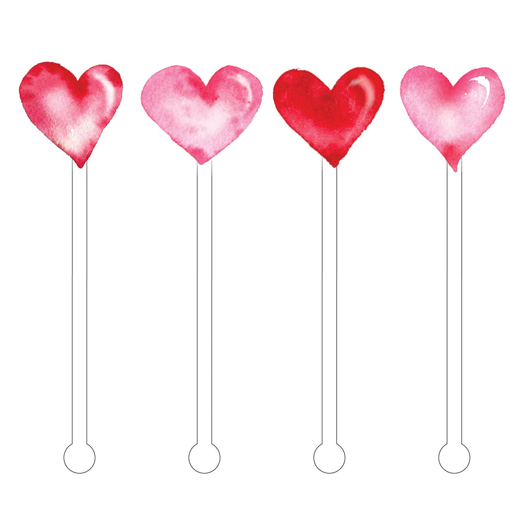 Full Hearts Stir Sticks Cami Monet 0 Faire Bonjour Fete - Party Supplies