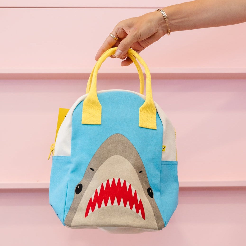 Fluf Shark Zipper Lunch Bag