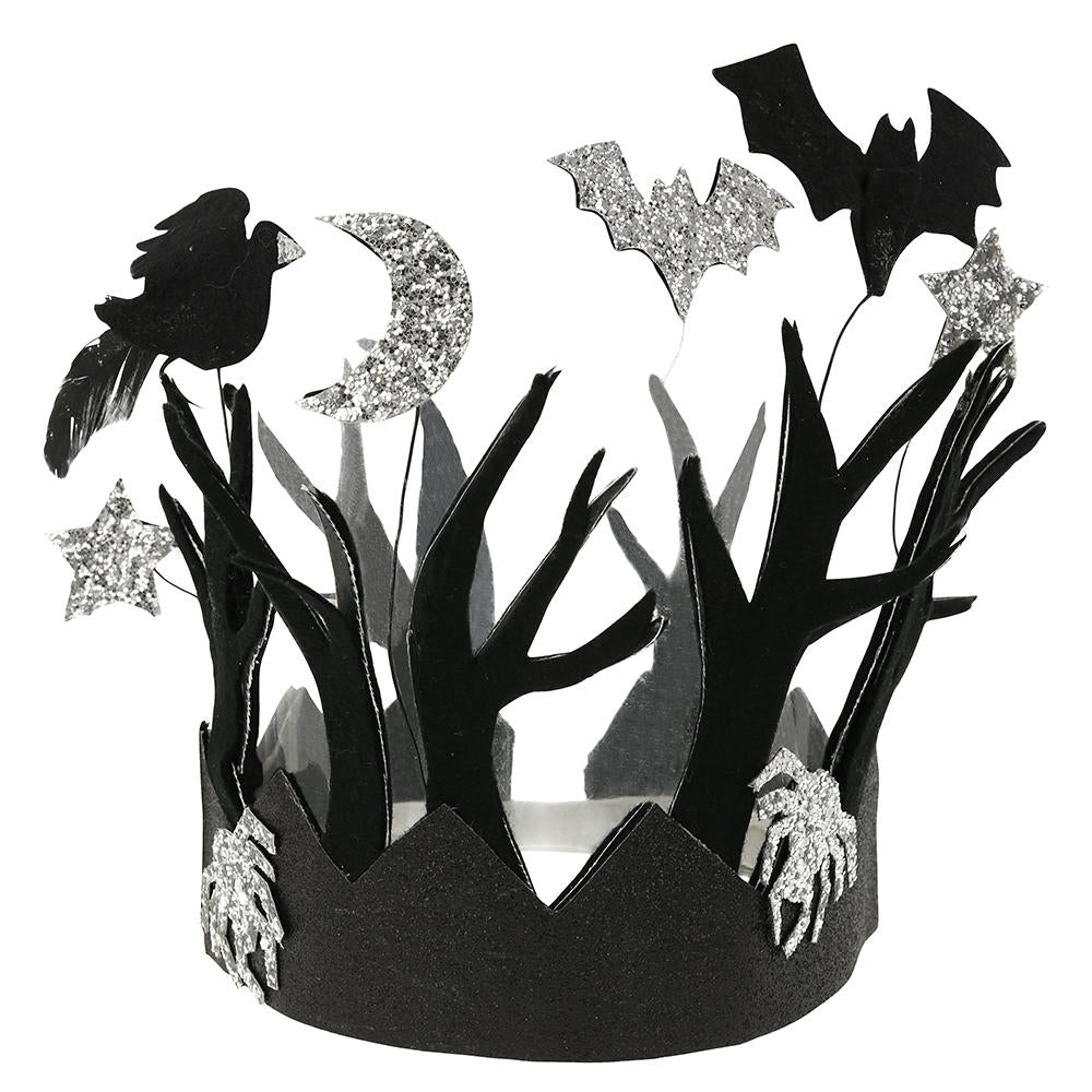 BLACK HALLOWEEN HEADPIECE CROWN Meri Meri Halloween Costumes Bonjour Fete - Party Supplies