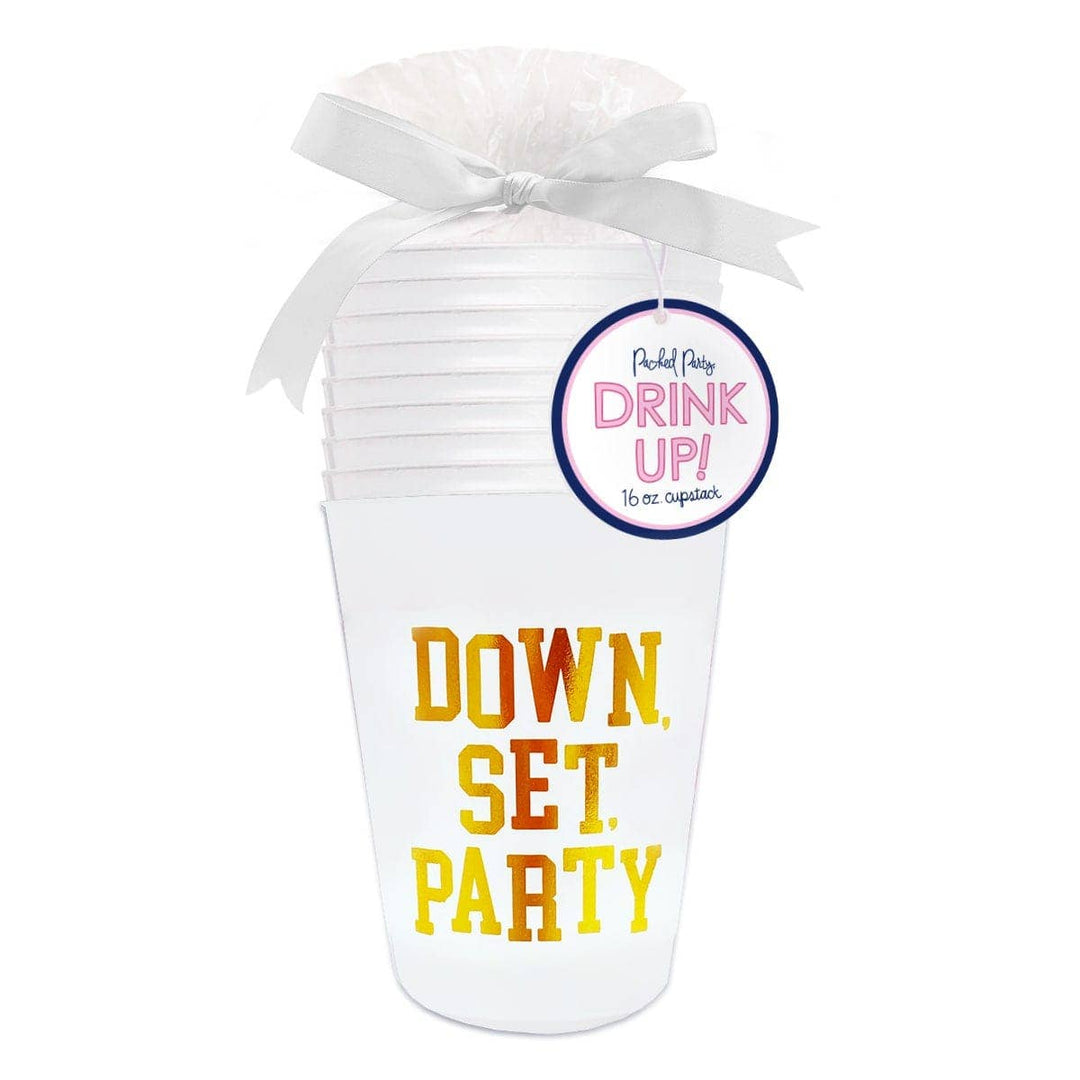Down, Set, Party Cupstack Packed Party 0 Faire Bonjour Fete - Party Supplies