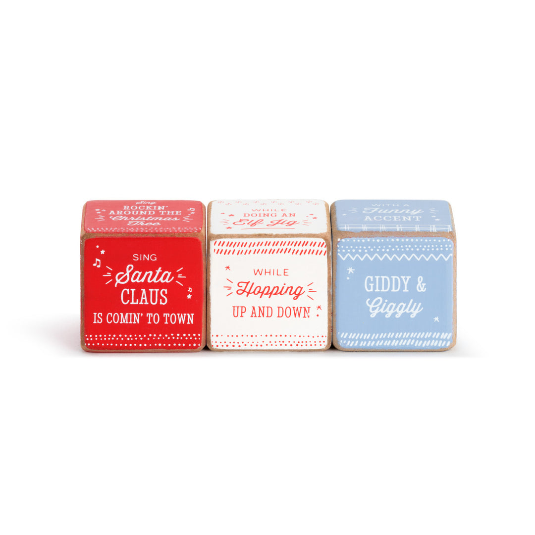 CHRISTMAS KARAOKE DICE SET Demdaco Holiday Home & Entertaining Bonjour Fete - Party Supplies