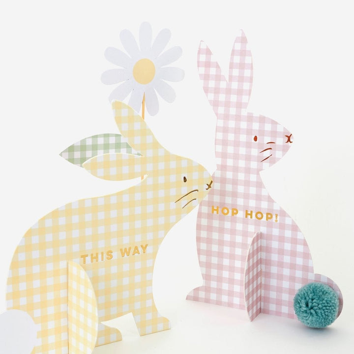 GINGHAM BUNNIES EGG HUNT KIT Meri Meri Egg Hunt Bonjour Fete - Party Supplies