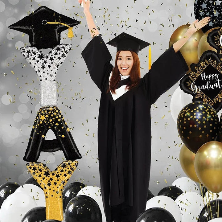 YAY GRAD EXTRA TALL FOIL BALLOON LA Balloons Balloon Bonjour Fete - Party Supplies