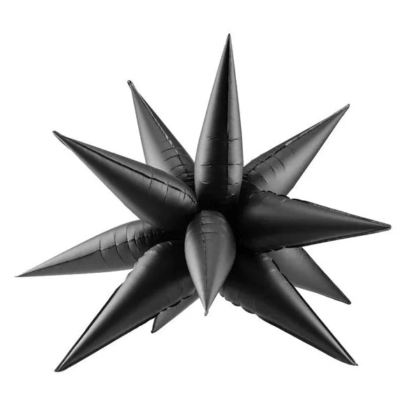3D STAR BLACK FOIL BALLOON Party Deco Balloon Bonjour Fete - Party Supplies