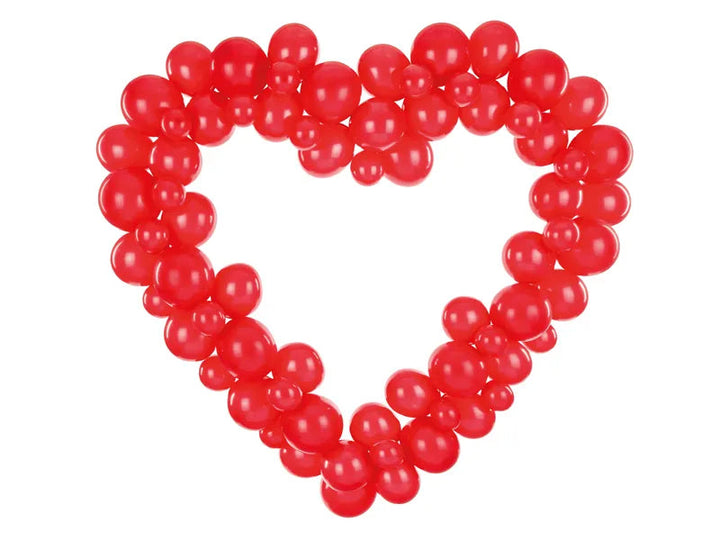 RED HEART SHAPED BALLOON GARLAND Party Deco Balloon Bonjour Fete - Party Supplies