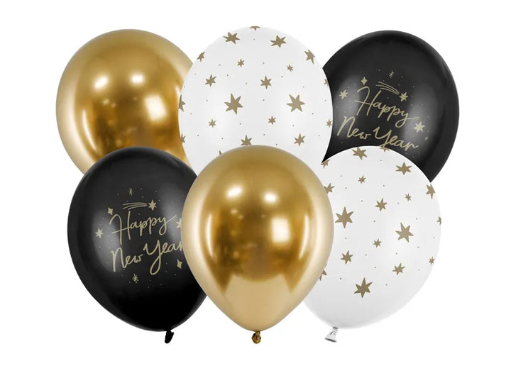 HAPPY NEW YEAR'S LATEX BALLOONS SET Party Deco New Year's Eve Bonjour Fete - Party Supplies