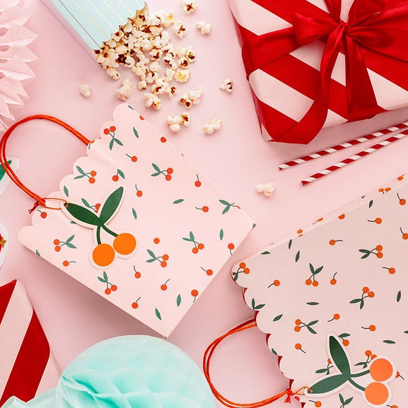 CHERRY GIFT BAG PARTY DECO Gift Bag Bonjour Fete - Party Supplies