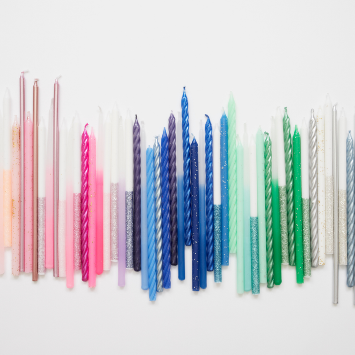 NEON TWISTED CANDLES Meri Meri Birthday Candles Bonjour Fete - Party Supplies
