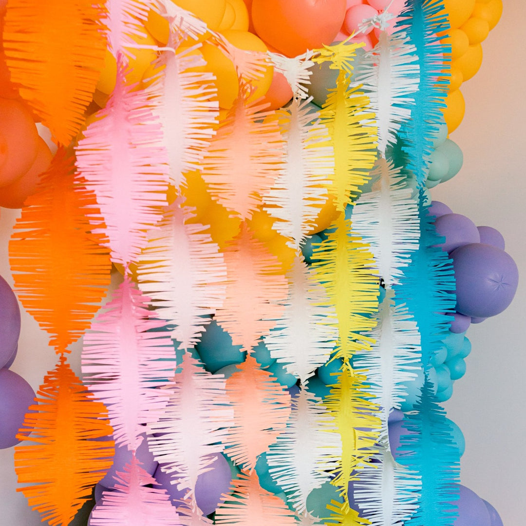 RAINBOW TWISTY FRINGE GARLAND Meri Meri Garlands & Banners Bonjour Fete - Party Supplies