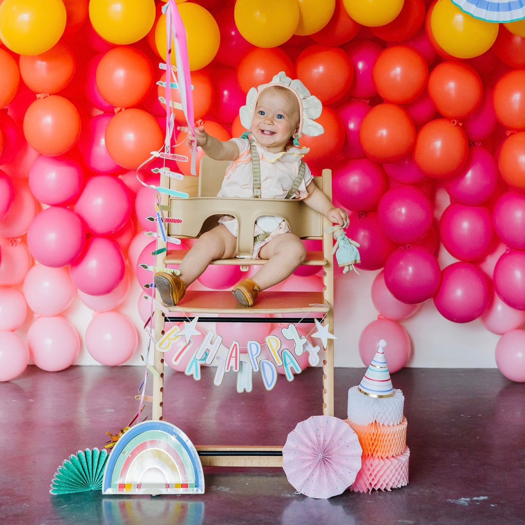 PEACH DAISY BABY BONNET Meri Meri Baby Bonjour Fete - Party Supplies