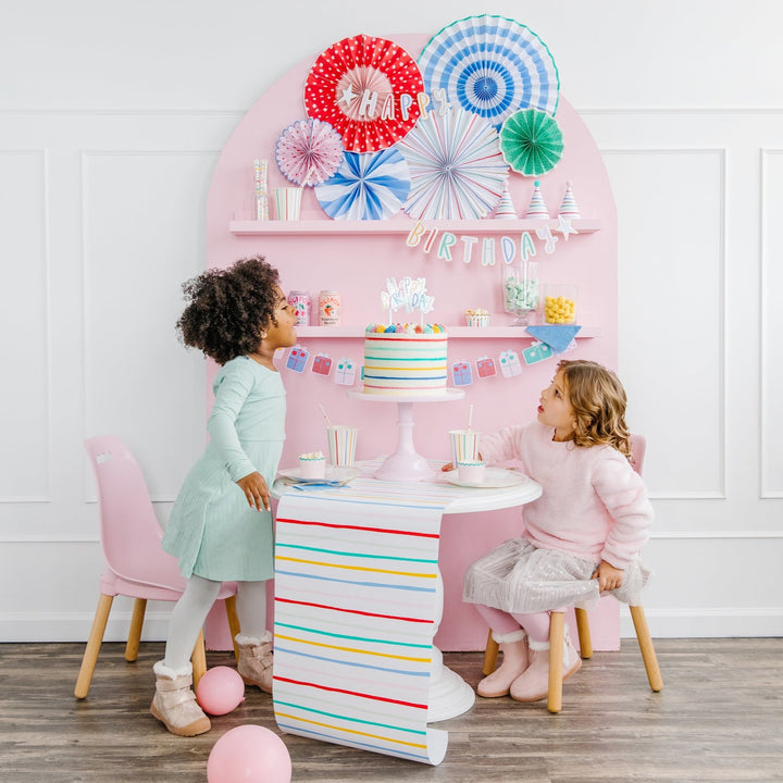 HAPPY BIRTHDAY RAINBOW CAKE TOPPER Oui Party Cake Topper Bonjour Fete - Party Supplies