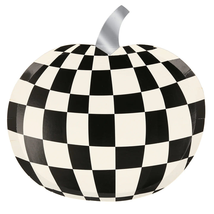 MOD PATTERN PUMPKIN PLATES Meri Meri Bonjour Fete - Party Supplies