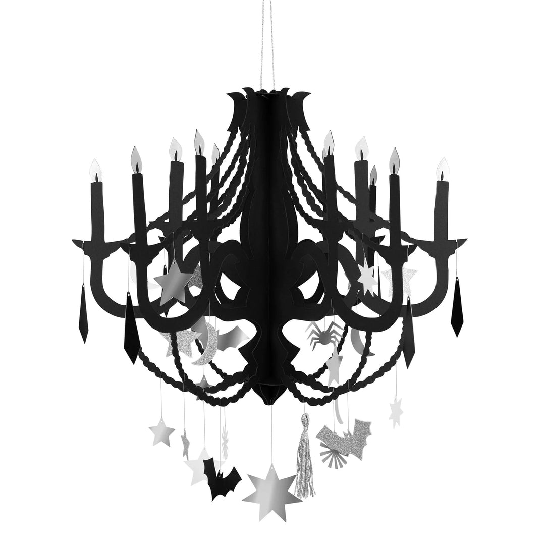 BLACK PAPER CHANDELIER Meri Meri Bonjour Fete - Party Supplies