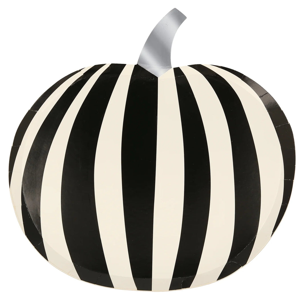 MOD PATTERN PUMPKIN PLATES Meri Meri Bonjour Fete - Party Supplies
