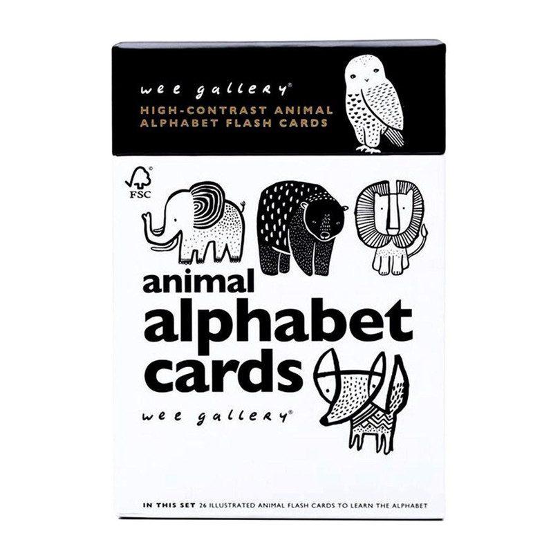 ANIMAL ALPHABET FLASH CARDS BY WEE GALLERY Wee Gallery Baby Bonjour Fete - Party Supplies