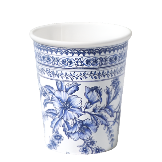 Blue French Toile Paper Party Cups Bonjour Fete Party Supplies Tea Party