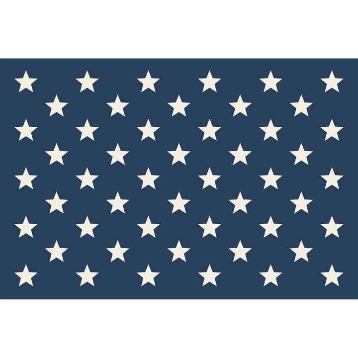 WHITE STARS ON BLUE PLACEMAT Hester & Cook Placemats Bonjour Fete - Party Supplies
