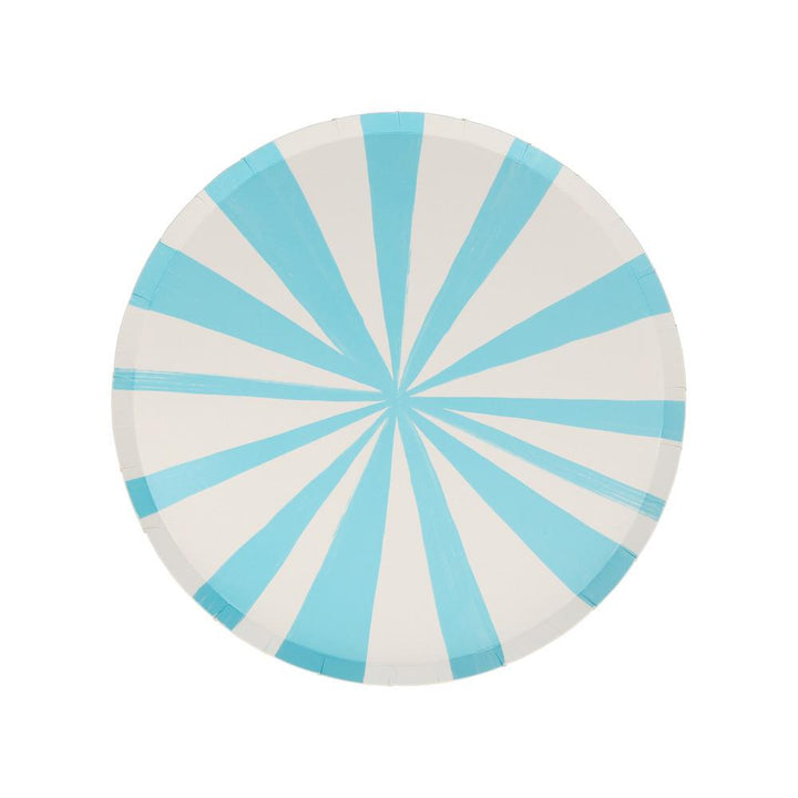 BLUE STRIPE SIDE PLATES Meri Meri Plates Bonjour Fete - Party Supplies